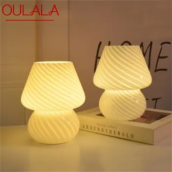 OULALA Dimeris Kūrybos Stalo Lempa Šiuolaikinio Grybų Stalas Šviesos diodų (LED) Namų Miegamojo Puošmena