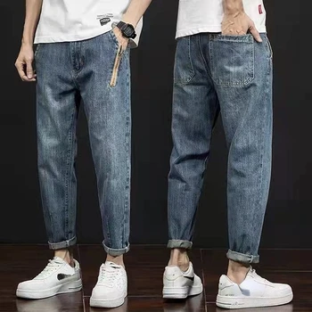 Pavasarį ir rudenį naujų Harun jeans vyriški devynių taškų kelnės plonas stilius slim fit viskas atitikimo mažų kojų atsitiktinis kelnės vyrams