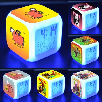 Pjūklą Vyras Pochita Skaitmeninis Led Laikrodis-Žadintuvas Multi-Funtional Miegamojo, Vaikų, LED Keitimas Žėrintis Namų Nešiojami Laikrodžiai Dropship Naujas