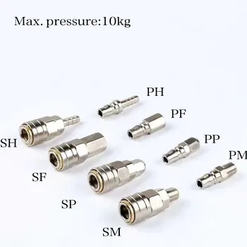 pneumatinės detalės greita jungtis aukštos kokybės SP20/S/ SH30/SM/PP/P/ PH/PM 20/30/40 colio sriegiu (PT) detalės