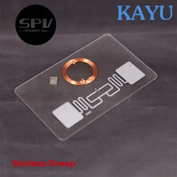 Programuojamas Dual Chip Skaidrios PVC RDA Perrašomieji NFC Kortelę