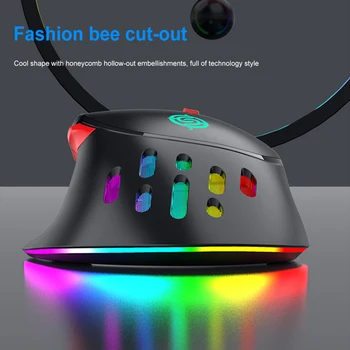 Q15 Laidinio Pelės 9-Pelės mygtuką Žaidėjus Makro Programavimas Apšvietimu Žaidimų Pelės RGB Šviesos Reguliuojamas Darbalaukio Nešiojamasis Kompiuteris