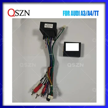 QSZN 16 PIN android Canbus lauke OT-Audi-01 Adapteris skirtas Audi A3, A4, TT Wirng Pajungti Maitinimo Kabelis Automobilių radijo DVD stereo-2 din