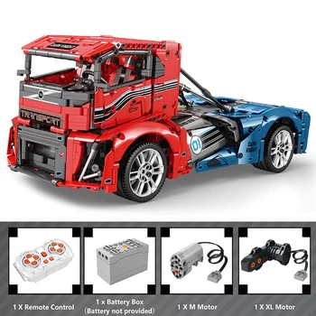 Reobrix 2116P+cs Geležinis Riteris Sunkvežimių Miesto Transporto Inžinerijos PROGRAMĄ Nuotolinio Valdymo Surinkti Blokai Vaikų Žaislas Modelis