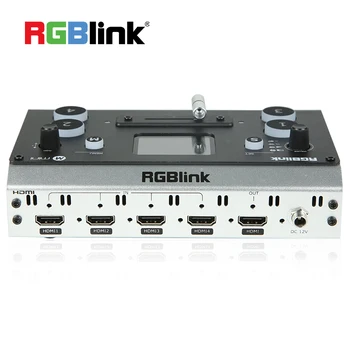 RGBlink Mini Pro Video Switcher 4 Kanalų Paramos KOMPIUTERIO PROGRAMĄ kontrolės HDMI Skydas su T-Bar Live Transliacijos Transliacijos
