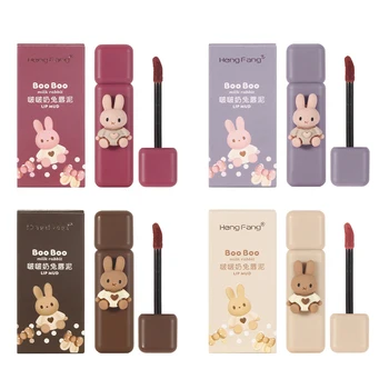 Saldaus Pieno Rabbit Lūpos Purvo Velvet Matte Bunny Seksualus Lūpų Moterų Makiažas Lūpų Glazūra Mergina Drėkinamasis Lūpų Blizgesys Kosmetikos Didmeninė