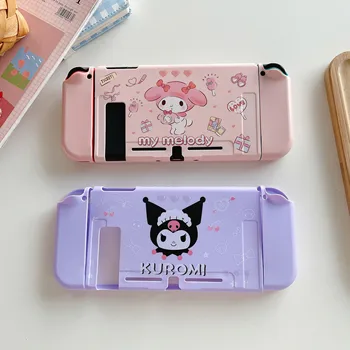 Sanrio Kuromi Mano Melodijos Pink Gudetama XO Minkštas Telefono Atvejais Nintendo Jungiklis Žaidimų Konsolės Valdikliu OLED Žaidimų Priedai