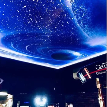 Shengxi 38 Naujas Mados Plafond Tendu UV PVC Lubų Filmas Fantastinis Kosminės Žemės Planetos Danguje Žvaigždė Universalus Lubų Apdailai