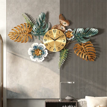Skaitmeninis Didelis Sieninis Laikrodis Metalo Minimalismo Kambarį Dizaino Prabangūs Sieniniai Laikrodžiai Tyli Virtuvės Relogio De Parede Namų Dekoro W
