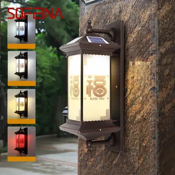 SOFEINA Lauko Saulės Sienos Lempos Kūrybiškumą Kinijos Sconce Šviesos diodų (LED atspari Vandeniui IP65 Namų Villa Balkonas Kiemas