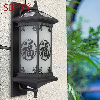 SOFITY Saulės Sieniniai Šviestuvai Šiuolaikinės Kinų Lauko Juoda Sconce Šviesos diodų (LED atspari Vandeniui IP65 Namų Villa Veranda Kiemas