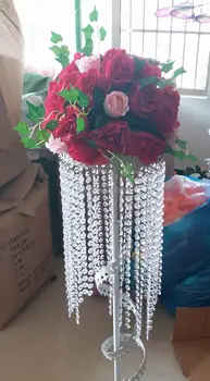 SPR Naujos!RAUDONA su žalia stalo puošmena, gėlių kamuolys vestuvių arch gėlių, Rožių žiedų sienos žvakidė decoratio Nemokamas pristatymas