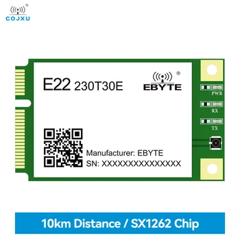 SX1262 Belaidžio LoRa Plėstinio Spektro COJXU E22-230T30E MINI PCI-e Standartinę Sąsają, UART/RS485/RS232/USB Atstumas 10KM 30dBm