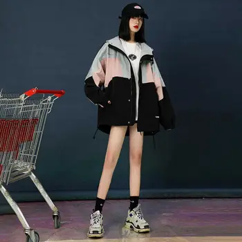 Techwear Striukė Moterims 2022 Naujų Studentų Pavasario Korėjos Ir Honkongo Stiliaus Prarasti Pavasarį, Rudenį Švarkelis, Tendencija Kietas Streetwear