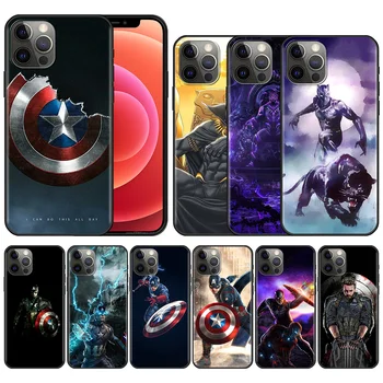 Telefono dėklas Skirtas iPhone 15 14 12 11 13 Pro Max X XR XS 7 8 Plius 2020 12 13 Mini Fundas capitan amerikos Marvel Keršytojas
