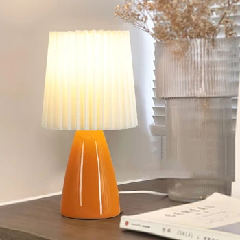 TEMAR Šiuolaikinio Stalo Lempa LED Keramikos Kūrybinis Orange Stalas Šviesos Dekoro Namų Kambarį Miegamojo Lovos