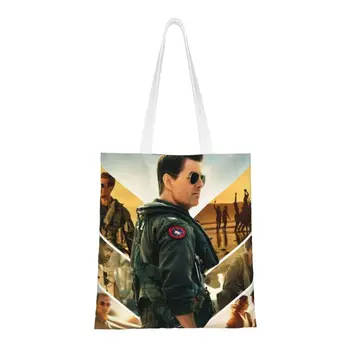 Top Gun Maverick Tom Cruise TV Movie Apsipirkti Totalizator Krepšiai Moterims Drobės Peties Shopper Bag Didelės Talpos, Rankinės