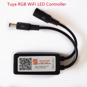 Tuya RGB WiFi LED Valdiklis DC5-24V USB Powered Su Laikmačiu Režimai 2835 5050 RGB Juosta Šviesos Smart Gyvenimo APP