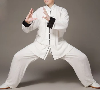 Unisex Vasarą&Pavasario Skalbimo skalbiniai chi uniformas kovos menų Kung Fu Drabužių nustatyti zen meditacija Kostiumas