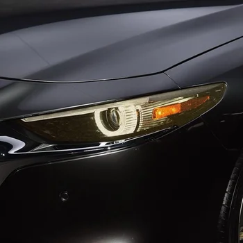 Už Mazda 3 BP 2019 2020 2021 Reikmenys, Automobilių Žibintų Apsauginės Plėvelės Priekinis Žibintas Skaidrus Rūkyti Juoda TPU Lipdukas