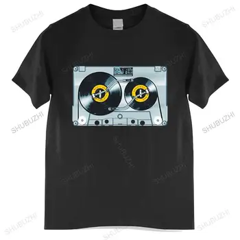 vasaros t-marškinėliai vyrams, prekės teeshirt Senosios Mokyklos Dj Juosta Vinilo Retro Kasetės 80 90'S Muziką T-Shirt Mens T-shirt Euro dydis VIRŠŪNĖS
