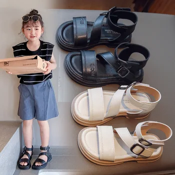 Vasarą Naujos Vaikų Batai Minkštas Vienintelis Patogūs Paplūdimio Bateliai korėjos Stiliaus Mados Atsitiktinis Stiliaus Merginos Sandalai sandalias 