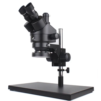Vienu metu Židinio Pramonės Trinokulinis Stereo Mikroskopas Skaitmeninis Priartinimas Nuolat Zoom 7X - 45X Telefonu Remontas, Litavimas