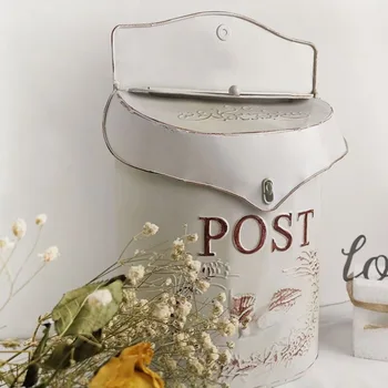 Vintage Už Pašto Dėžučių, Pašto Dėžutės Metalinės Sienos Montuojamas Po Box Troba Po Apdailos Amatų Santa Pašto Dėžutę