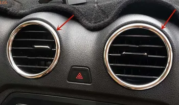 Volkswagen Jetta 2013-2019 nerūdijančio plieno oro kondicionierius angos Dekoratyvinis žiedas Anti-scratch apsauga Automobilio stiliaus