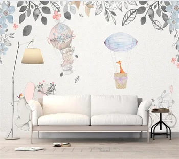wellyu Individualų didelės freskos 3d tapetai Europos ranka-dažytos sielovados stiliaus, TV foną miegamajame
