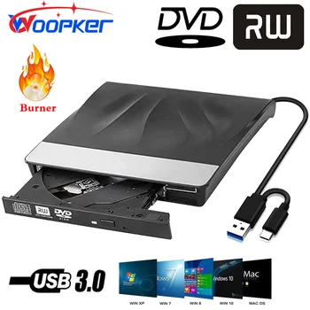 Woopker DVD-RW Grotuvas B08 Tipas-C Nešiojamų KOMPAKTINIŲ diskų įrašymo įrenginį Prijungti ir Leisti 