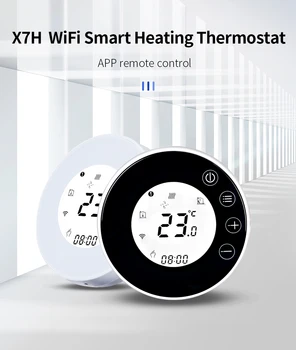 X7HGB Wifi Smart Šildymo Termostatas, LCD Ekranas, Valdymas Balsu Alexa Tuya Alice/ Elektra/Vanduo Grindų Temperatūros Reguliatorius