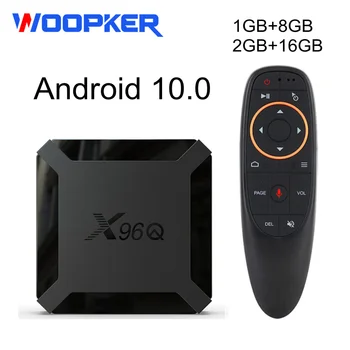 X96Q Android 10.0 Smart TV BOX 2 GB 16GB Allwinner H313 Quad Core 4K 60fps 2.4 G WIFI Greitas Pristatymas VS H96 Max Set Top Box, 1GB 8GB
