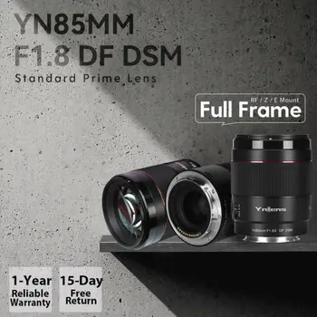 YONGNUO 85mm F1.8 Canon RF Mount Nikon Z Mount Sony E Mount Auto Focus Portretas didelę Diafragmą Fotoaparato Objektyvas AF