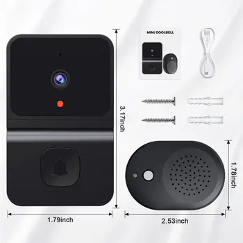 Z30 Elektroninių Belaidį durų skambutį WiFi Smart Video Doorbell Skaitmeninė Vaizdo Domofonas WIFI Durų Bell Portje Namų Apsaugos Kamera,