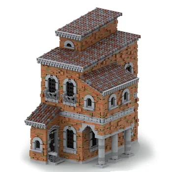 Įgaliotas SS Viduramžių Streetscape Struktūros Modelis Viduramžių Tematikos Modulinių Pastatų Statyba Blokai Žaislų Rinkinys (5100PCS)