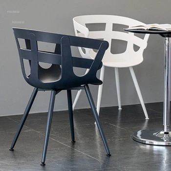 Šiaurės Balto Plastiko Valgomojo Kėdės Modernūs Virtuvės Baldai Namuose Paprastas Valgomasis Kedės Atlošo Laisvalaikio Derybų Kėdės