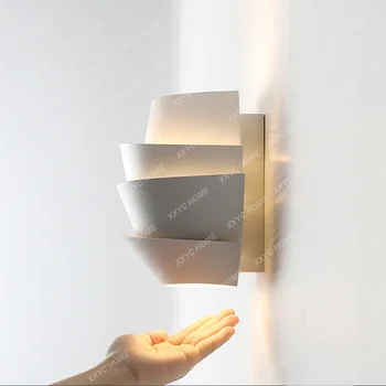 Šiaurės Dizaineris Pinecone Baltos spalvos Metalinės Sienos Lempa, Miegamojo Lovos LED Žibintai Paprasta Altoriaus Dekoratyvinės Kūrybos Kambarį Sconces