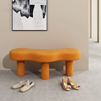 Šiaurės Išmatos Dizainerio Kūrybos Sofos, Kėdžių Montavimo Kambarys Laisvalaikio Bench Šviesiai Prabangių Namų Batų Keitimas Išmatose Kambarį Osmanai