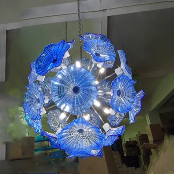 Šiuolaikinio Meno Šviestuvai Murano Gėlių Plokščių Šviesos Šviestuvas LED Blizgesio Pakabukas Lempa, Valgomasis, Virtuvė, Gyvenamasis Kambarys, Kabantys Šviestuvai,