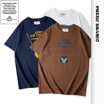 Žmogaus 2023SS American Retro Oro Pajėgų Amekaki T-shirt 200g Karinės ARMIJOS trumpomis Rankovėmis T-shirt OQR