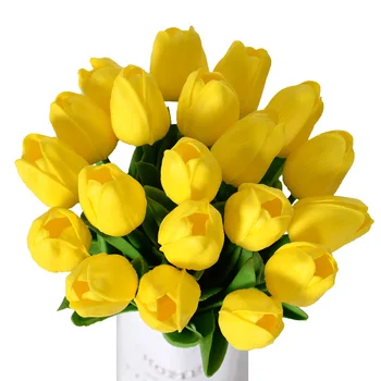 35 cm Tulip Gėlių Dirbtinis Tulpių Puokštė 10/5vnt PE putų Netikrą Gėlių, vestuvių Ceremonija, Dekoro Namų, Sodo Puokštė Dekoras